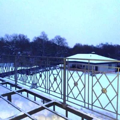Кованые перила ограждения на балкон "Ромб" №78 Кованые перила ограждения на балкон "Ромб" №78