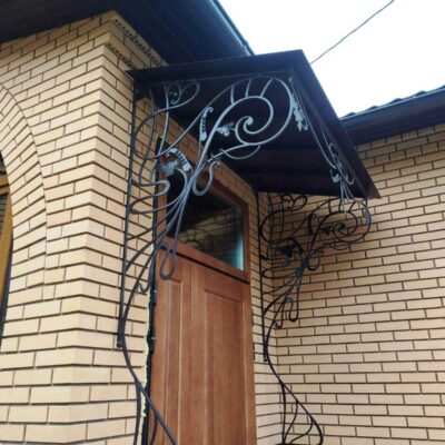 Кованый козырек №11