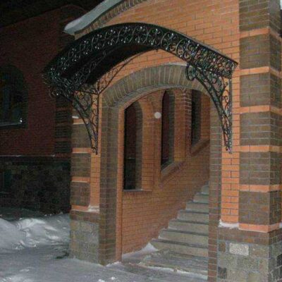 Кованый козырек подвесной №30
